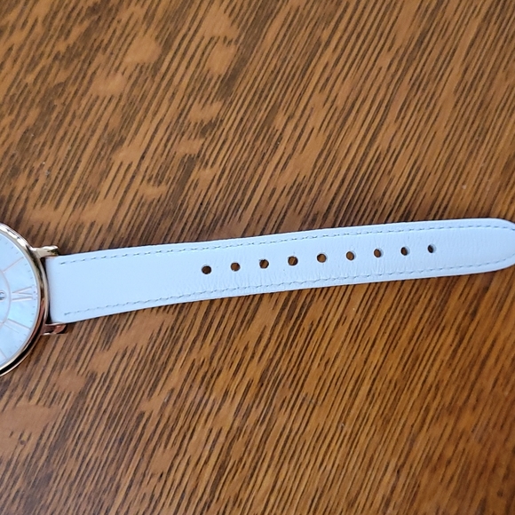 Fossil Jacqueline Date Leather Watch White & Rose Gold - Picture 3 of 12